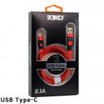 Wholesale USB Type-C 2.1A Strong Nylon USB Cable 3FT (Red)